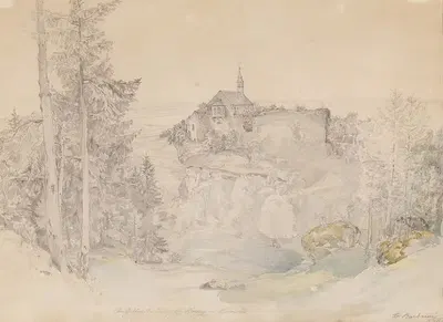 Капелла Гебхарда у Брегенца by Франц Барбарини, 1838 — digital art print download