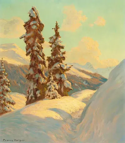 Ель на Шатцальпе by Франц Хольпер — digital art print download