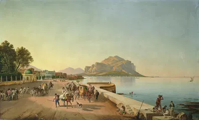 Прогулка в Палермо by Франц Людвиг Каттель — digital art print download
