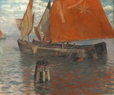 Рыбацкие лодки by Франц Ксавер Хох, 1899 — digital art print download