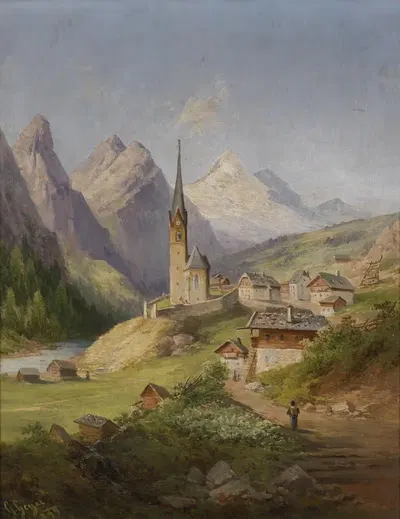 Вид на Хайлигенблат by Георг Гейер, 1889 — digital art print download