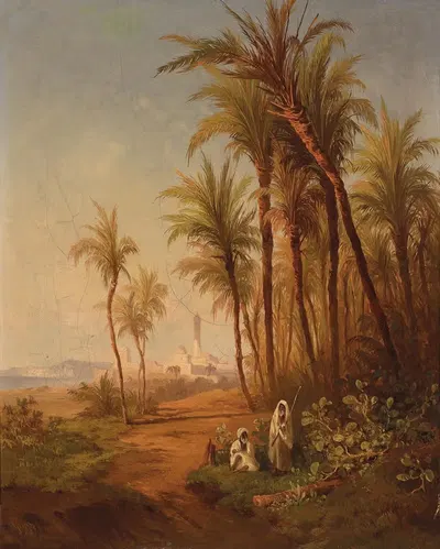 Паломники на побережье by Георг Гейер, 1873 — digital art print download