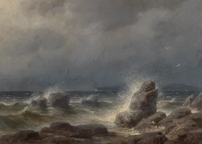 Brandung vor der Küste der Insel Melada by Gottfried Seelos — digital art print download