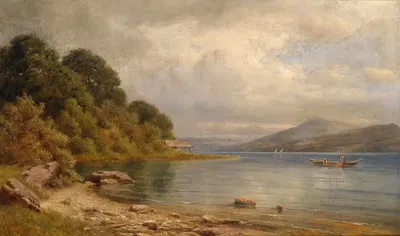 Wörthersee bei Velden by Gottfried Seelos — digital art print download