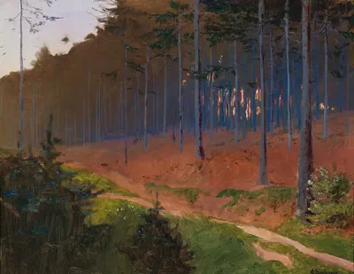Лесная тропа рядом с Вайнцирлем by Густав Бамбергер — digital art print download