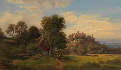 Замок Холленегг by Густав Барбарини — digital art print download