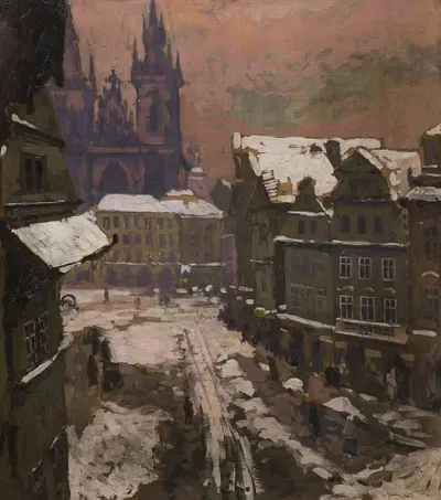 Вид на Староместскую площадь by Густав Макаун — digital art print download