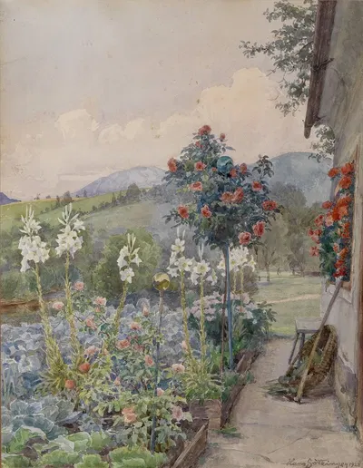 Bauerngarten by Hans Götzinger, 1928 — digital art print download
