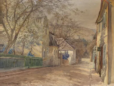 Das Therese-Krones-Haus in Heiligenstadt by Hans Götzinger, 1908 — digital art print download