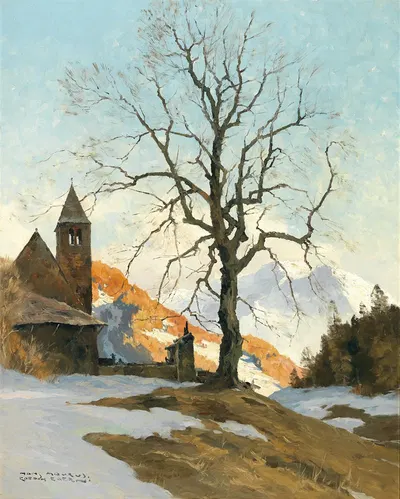 San Lugano near Bolzano by Hans Maurus — digital art print download