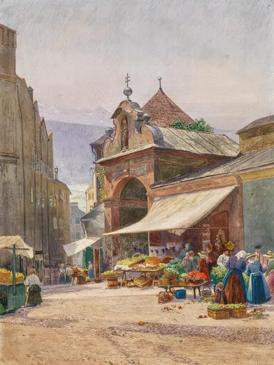 Markt in Hall by Hans Wilt — digital art print download