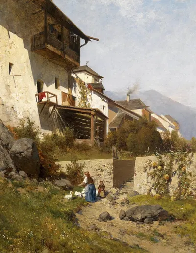 Motiv aus Murau Steiermark by Hans Wilt, 1891 — digital art print download