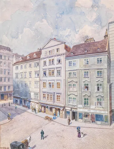 Wiener Häuserfront by Hans Wilt, 1900 — digital art print download