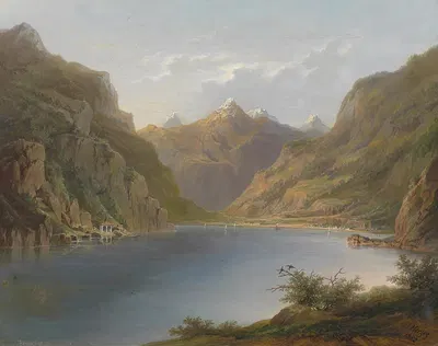 Четыре лесных озера by Германн Оттомар Герцог, 1882 — digital art print download