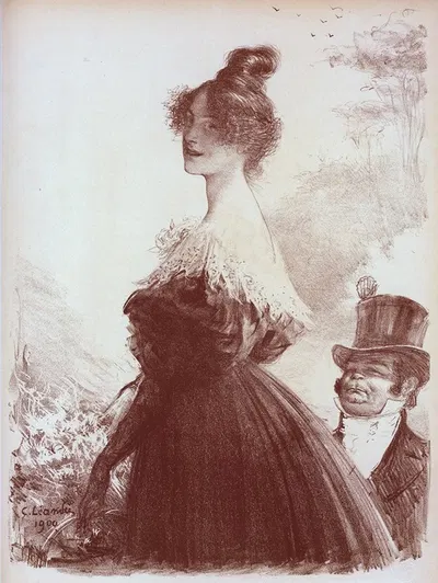 Dessin original pour les 'Maîtres de l'Affiche' by Шарль-Люсьен Леандр, 1900 — digital art print download