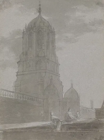 Tom Tower, Christ Church, Oxford by Уильям Кротч — digital art print download