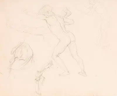 Figure Studies by Эдуард Юлиус Фридрих Бендеман — digital art print download
