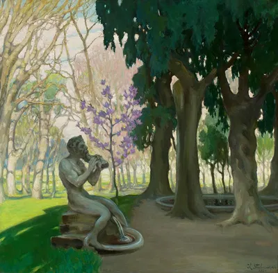 Faun – Villa Borghese by Kazimierz Stabrowski, 1924 — digital art print download
