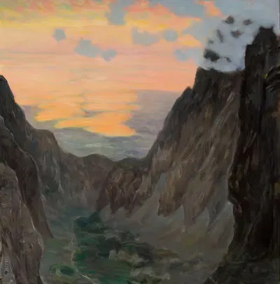 Misty mountains by Kazimierz Stabrowski, 1924-1927 — digital art print download