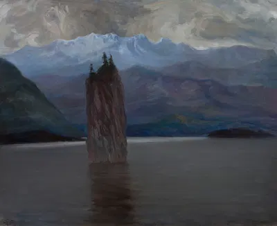 Norwegian fjord by Kazimierz Stabrowski, 1928 — digital art print download