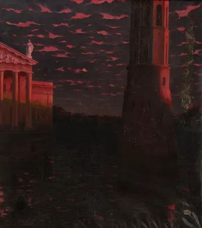 Vilnius – Cathedral Bell Tower by Kazimierz Stabrowski, 1904 — digital art print download