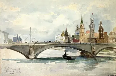 Выставка 1900 года, мост Альма by Лор Бруардел, 1900 — digital art print download