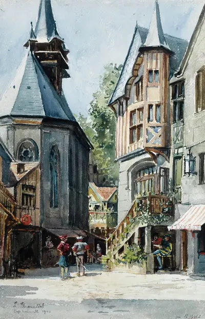 Выставка 1900 года, Старый Париж by Лор Бруардел, 1900 — digital art print download