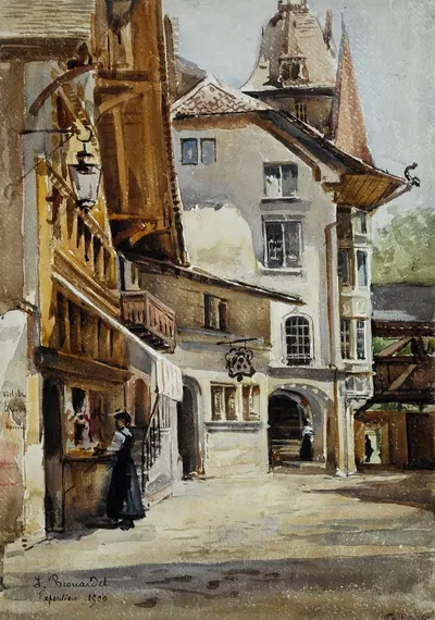 Выставка 1900 года, швейцарская деревня by Лор Бруардел, 1900 — digital art print download