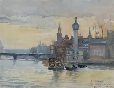 Павильоны на берегу Сены на выставке 1900 года by Лор Бруардел, 1900 — digital art print download
