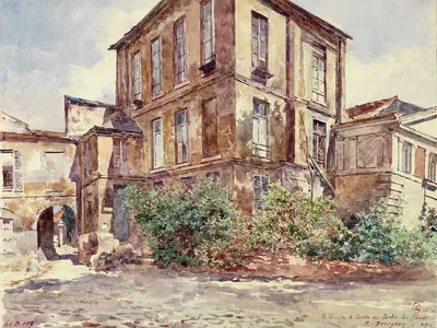 Дом Кювье в саду растений by Мари-Дезире Бургуа, 1902 — digital art print download