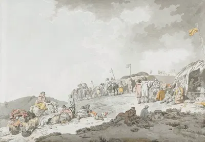A Fair on the Outskirts of Dublin by Фрэнсис Уитли, 1782 — digital art print download