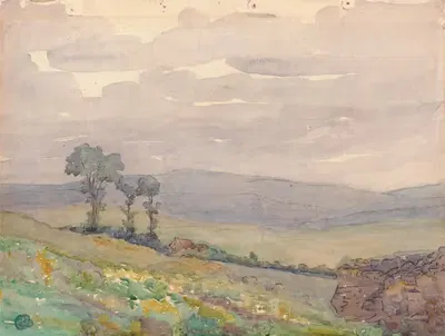 Landscape with Three Trees by Robert Polhill Bevan — digital art print download