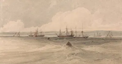 View of Sheerness by Франсуа Луи Томас Франсия — digital art print download