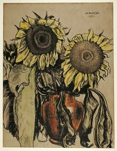 Sunflowers by Georges Lemmen, 1895 — digital art print download