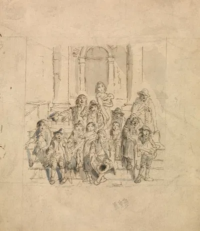 Beggars by George Augustus Sala — digital art print download