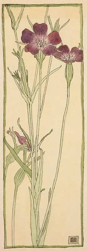 Corn Cockle by Ханна Боргер Овербек — digital art print download
