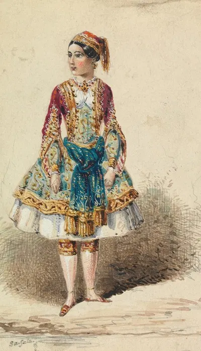 Girl in Near-Eastern Costume by George Augustus Sala — digital art print download