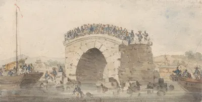 Остатки моста в Сан-Сиен-Вей на Пэй-Хо близ Тонг-Чжоу, 15 августа 1793 by Уильям Александр, 1793 — digital art print download