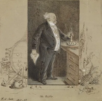 The Butler by George Augustus Sala — digital art print download