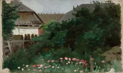Коттедж в саду в Пржеленке by Здзислав Ясиньский, 1909 — digital art print download