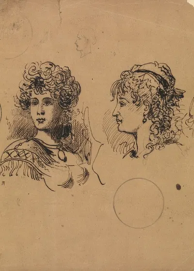Two Female Heads by George Augustus Sala — digital art print download
