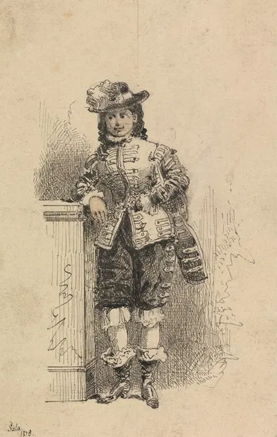 Young Cavalier by George Augustus Sala, 1878 — digital art print download