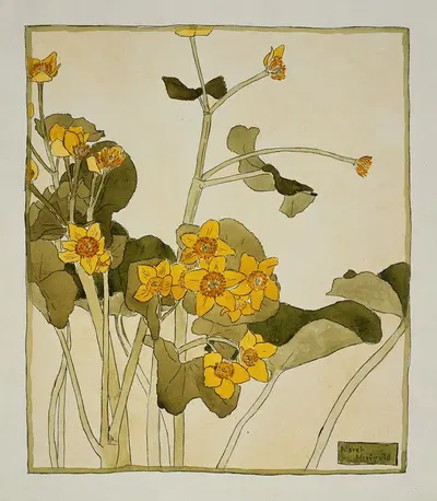 Marsh Marigold by Ханна Боргер Овербек — digital art print download