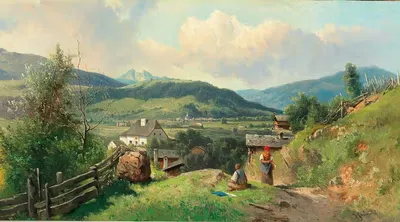 Вид на Радштадт им Понгау by Карл Франц Эмануэль Хаунольд — digital art print download