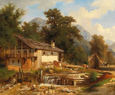 Motif of Tyrol by the Achensee by Hugo Darnaut — digital art print download