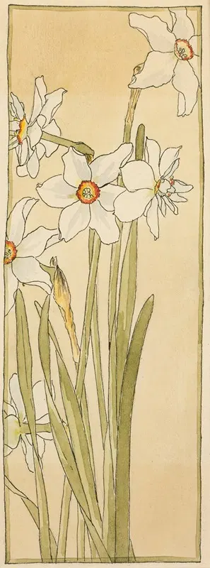 Poet's Narcissus by Ханна Боргер Овербек — digital art print download
