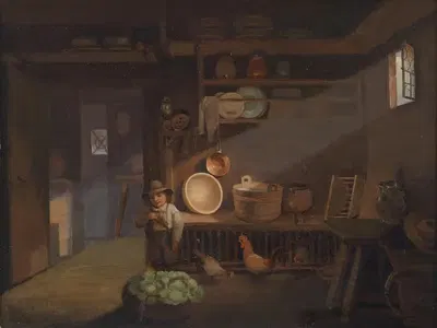 Крестьянский мальчик в кладовой by Игнац Раффальт, 1837 — digital art print download