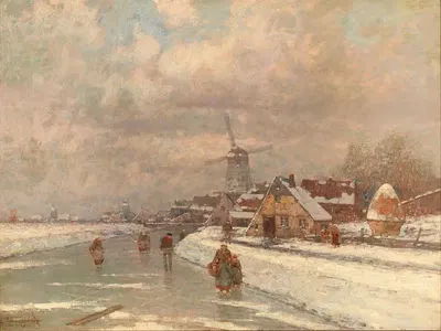 Fun on the Ice by Johann Jungblut — digital art print download