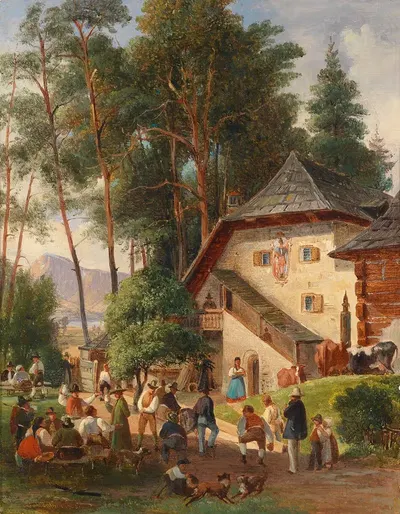 Dorffest by Johann Nepomuk Passini, 1865 — digital art print download