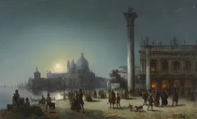 Markusplatz by Йозеф Карл Бертольд Пюттнер, 1859 — digital art print download